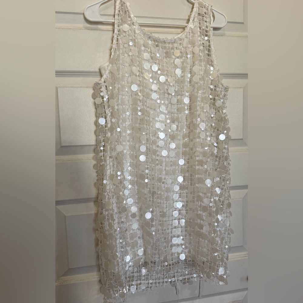 White sequin mini